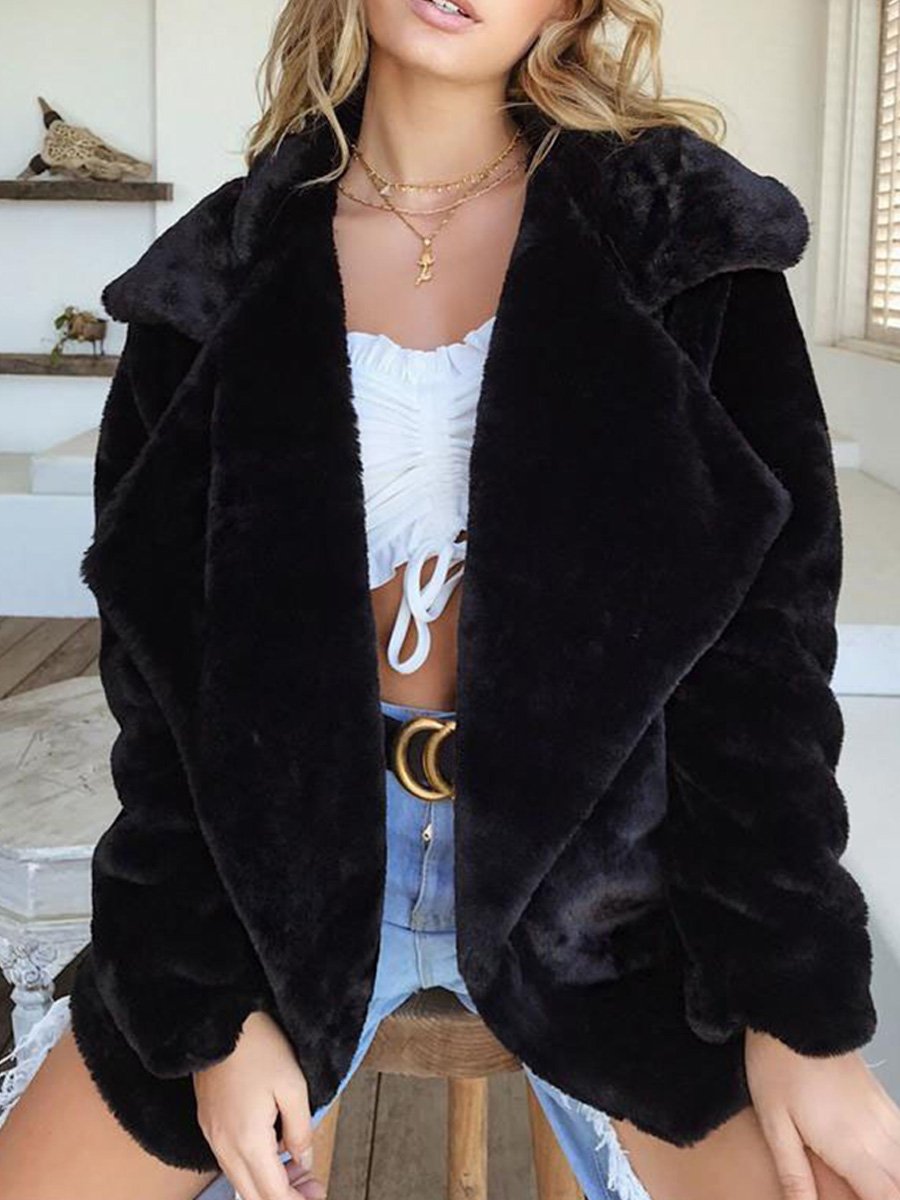 Plush Soft Warm Faux Fur Jacket