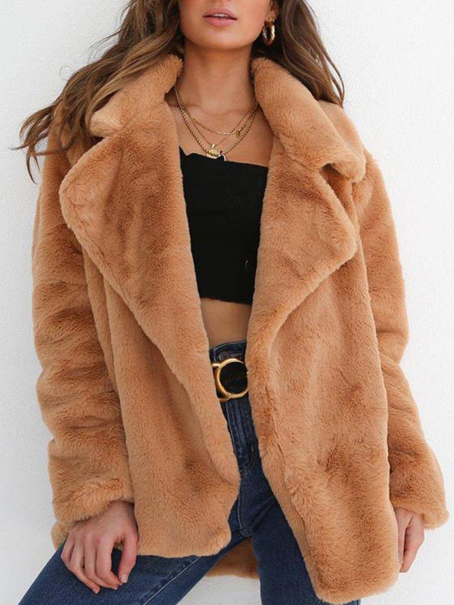 Plush Soft Warm Faux Fur Jacket