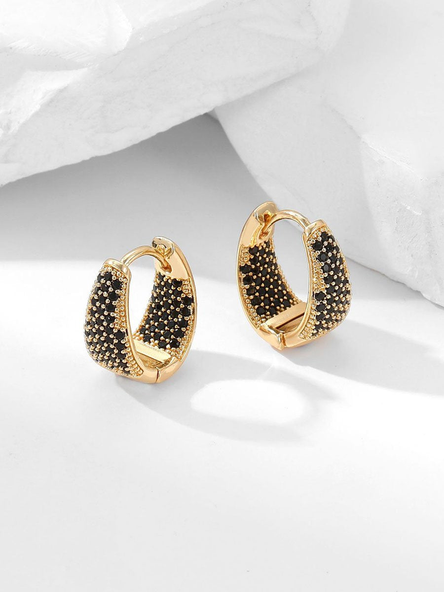 Zircon Ear Buckle Earrings