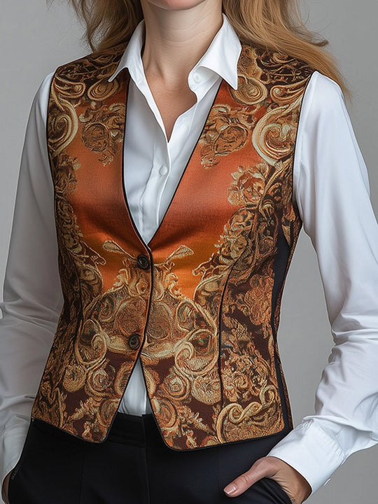 Baroque Satin  Waistcoat