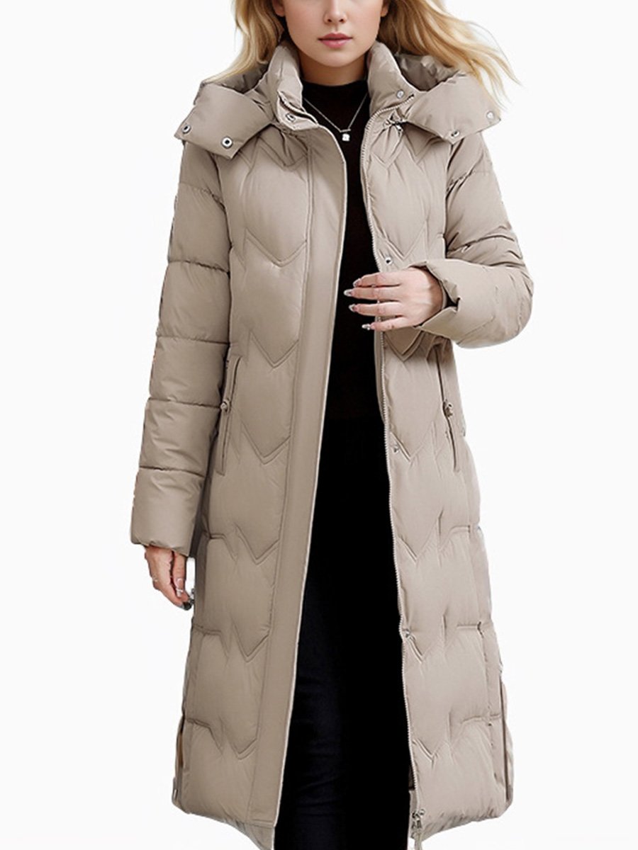 Women's Long Over-the-knee Thickened Cotton Coat