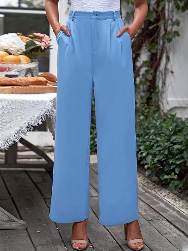 High Waist Casual Everyday Suit Pants