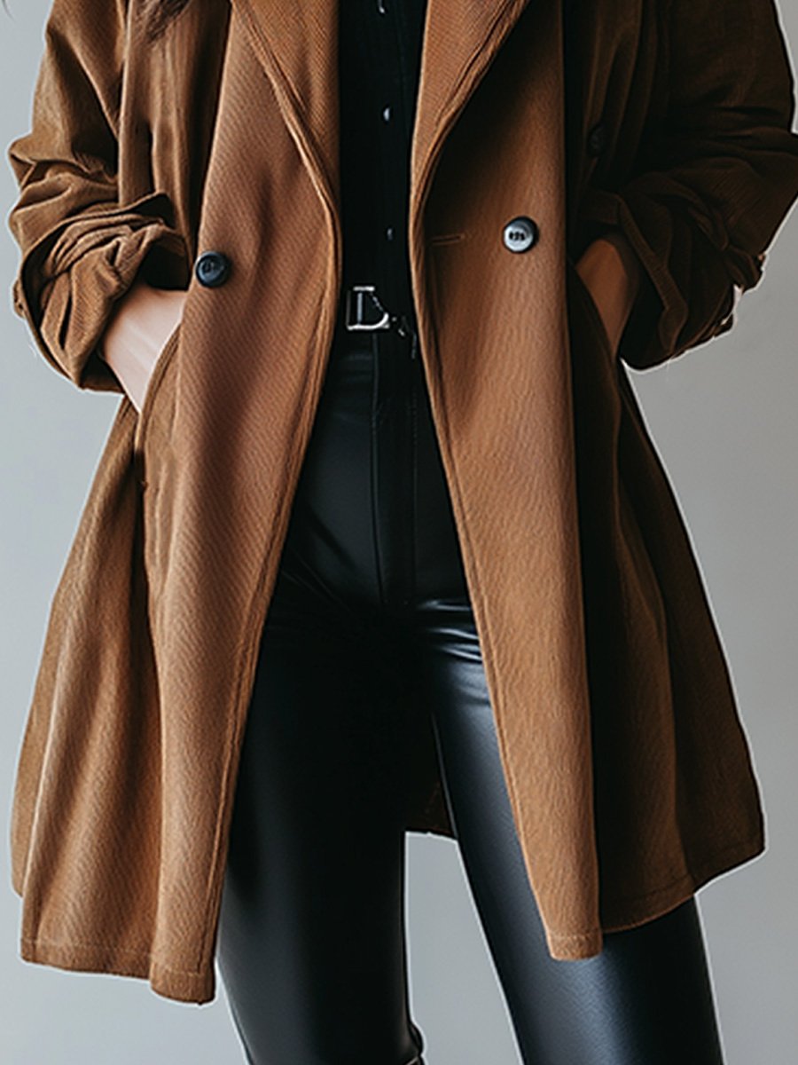 Timeless Vintage Lapel Classic Overcoat