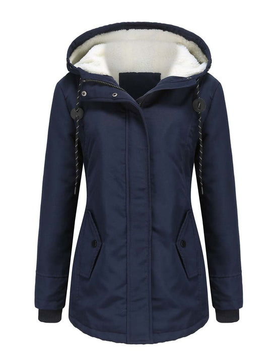 Women's Vintage Sherpa Windproof Parker Coat