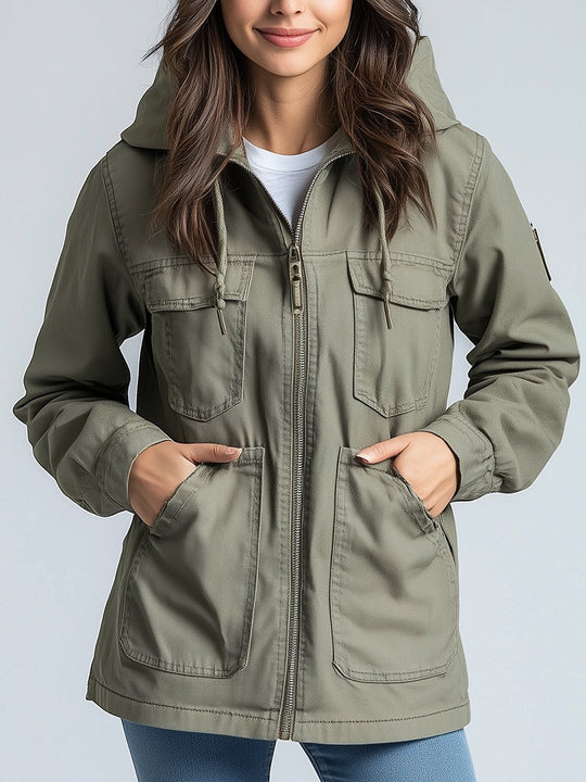 Women’s Outerdoor Zipper-up Functional Hooded Jacket