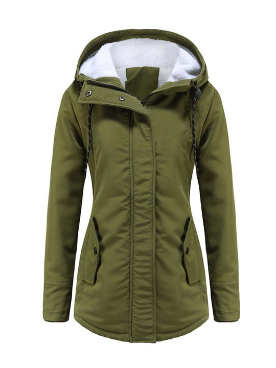 Women's Vintage Sherpa Windproof Parker Coat