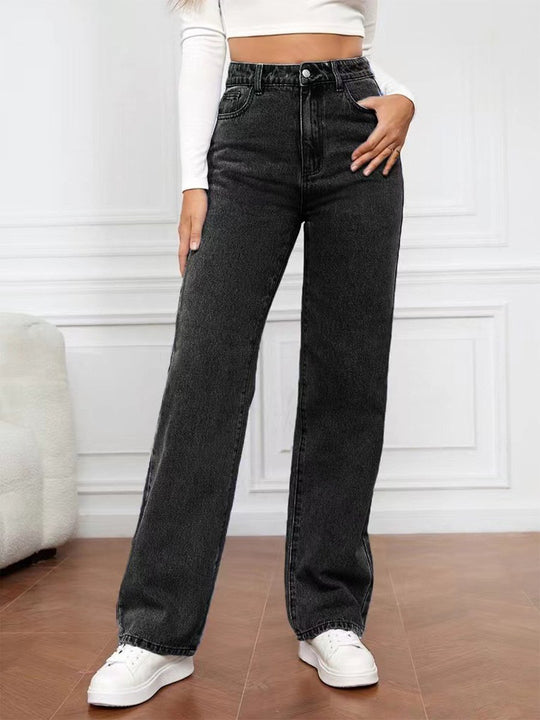 Fashionable High Elastic Slim Jeans