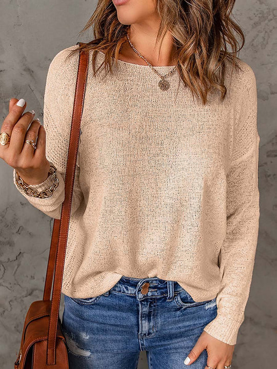 Women's Round Neck Long Sleeve Sweater