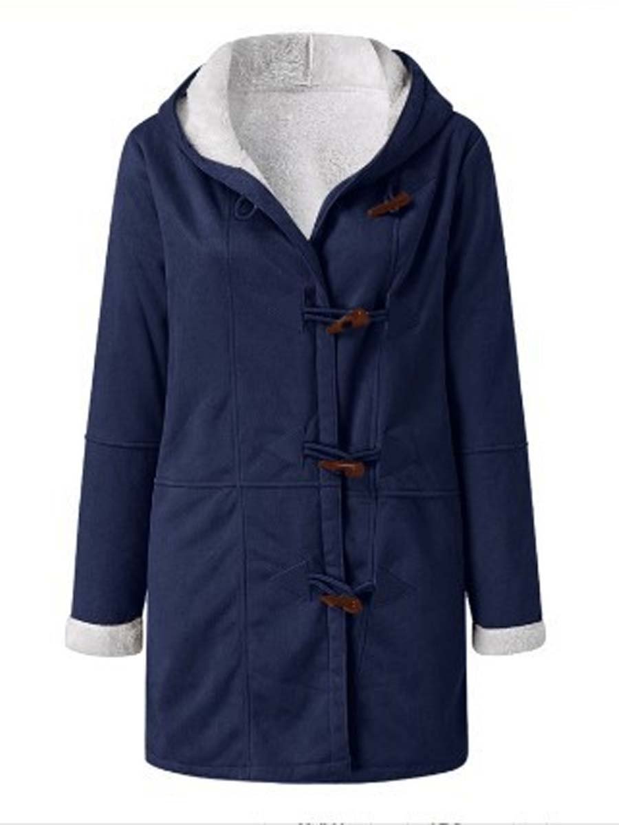 Women's Fleece Collar Pocket Coat