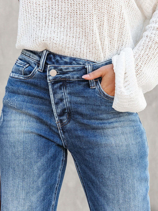 Urban Casual Washed Straight Jeans