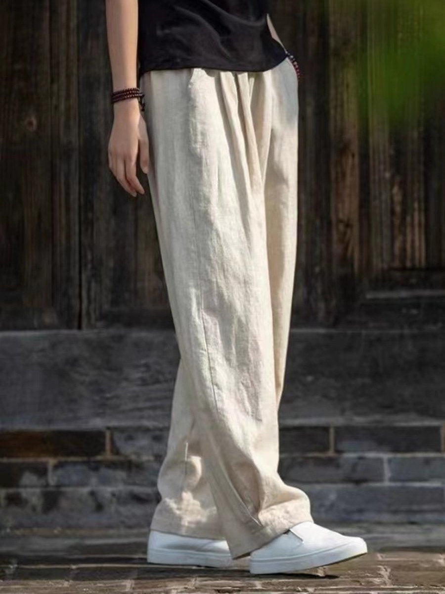 Loose-fitting Casual Cotton and Linen Lantern Yoga Pants