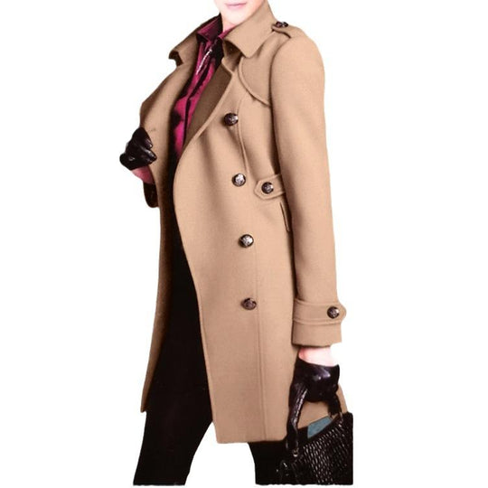 Fashionable and Versatile Thick Woolen Coat