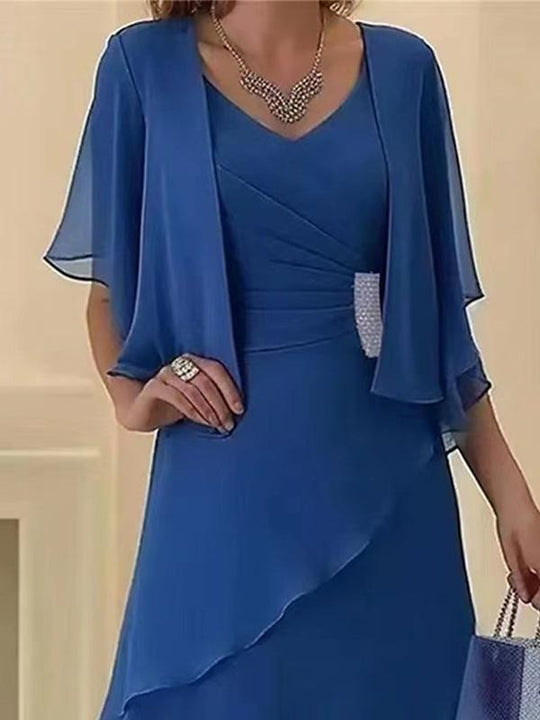 Chiffon Waist Midi Dress