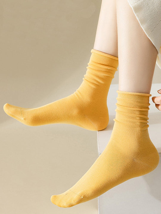 Autumn and Winter Long-staple Cotton Mid-tube Socks