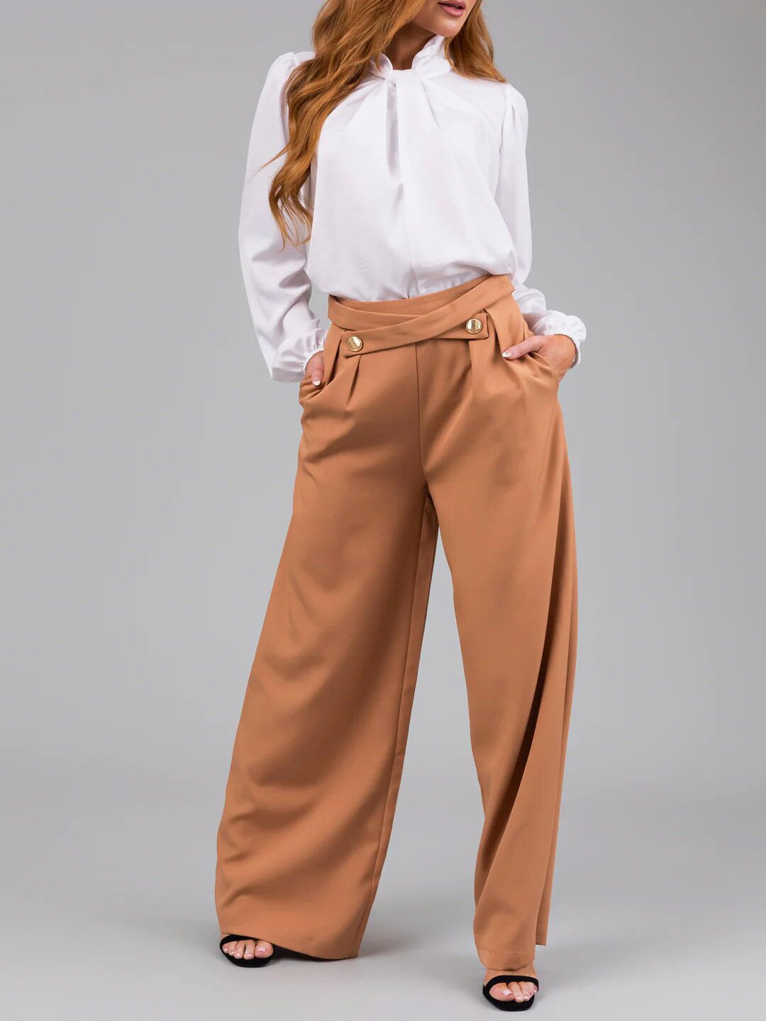 Casual Fashionable Loose Straight Pants 71139444