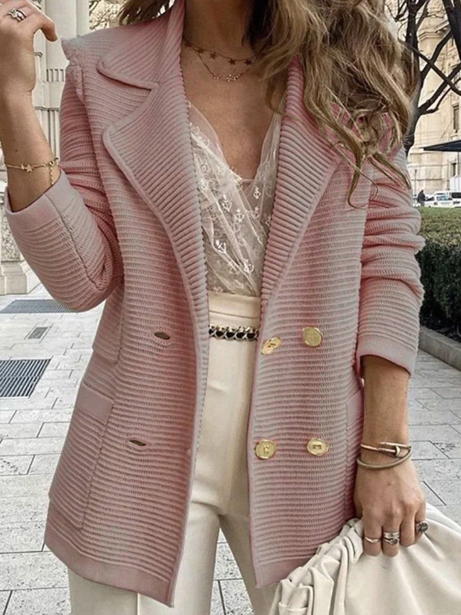 Textured Casual Long Sleeve Jacket