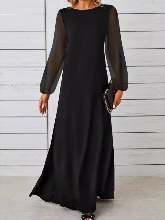 Elegant Black Mid-length Dress