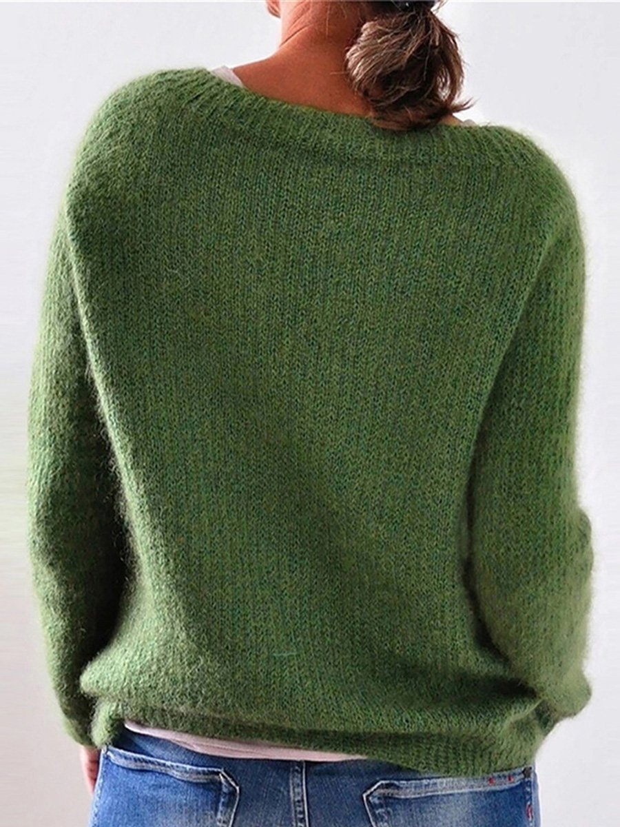 Solid Color Basic Sweater