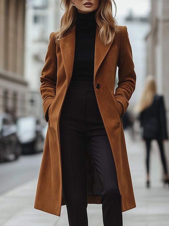 Casual Retro Loose Lapel Pocket Suede Coat