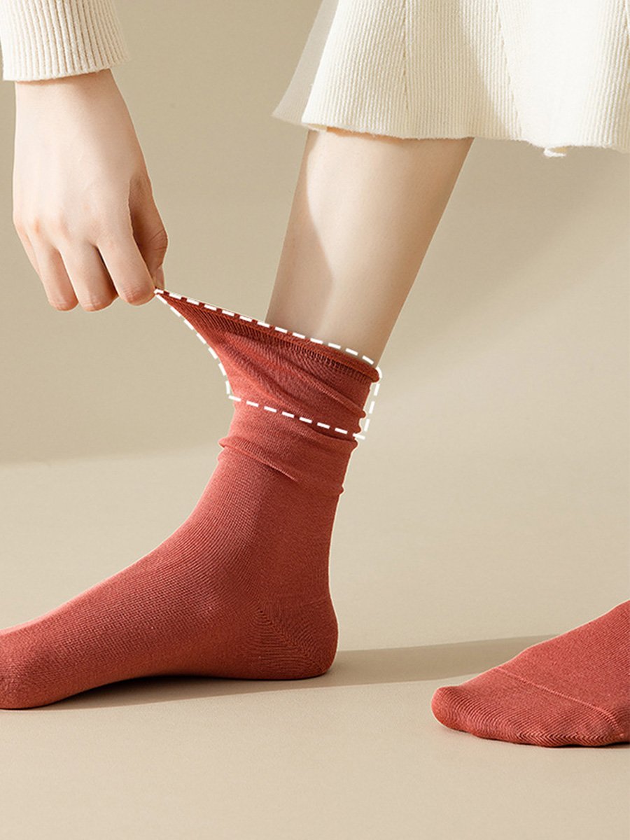 Autumn and Winter Long-staple Cotton Mid-tube Socks