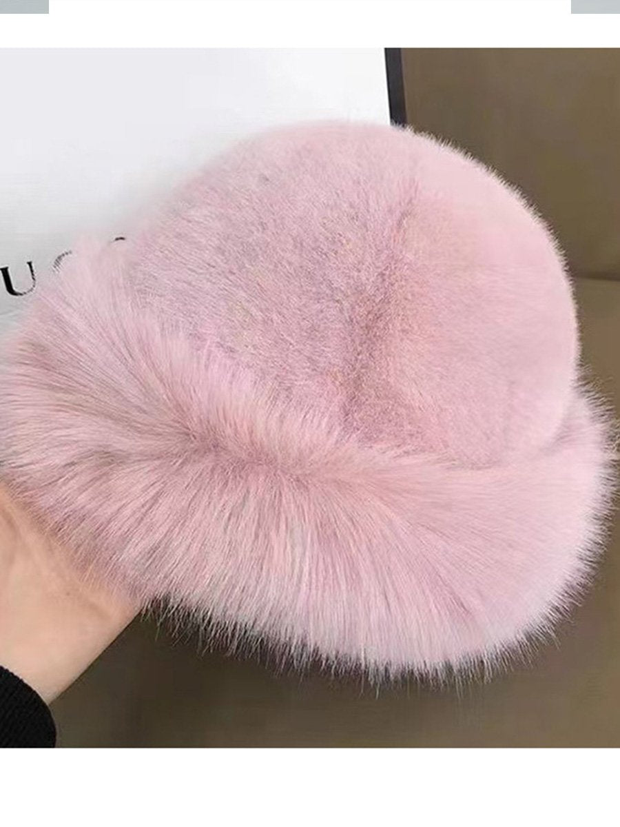 Thickened Warm Earmuffs Imitation Mink Fur Plush Hat