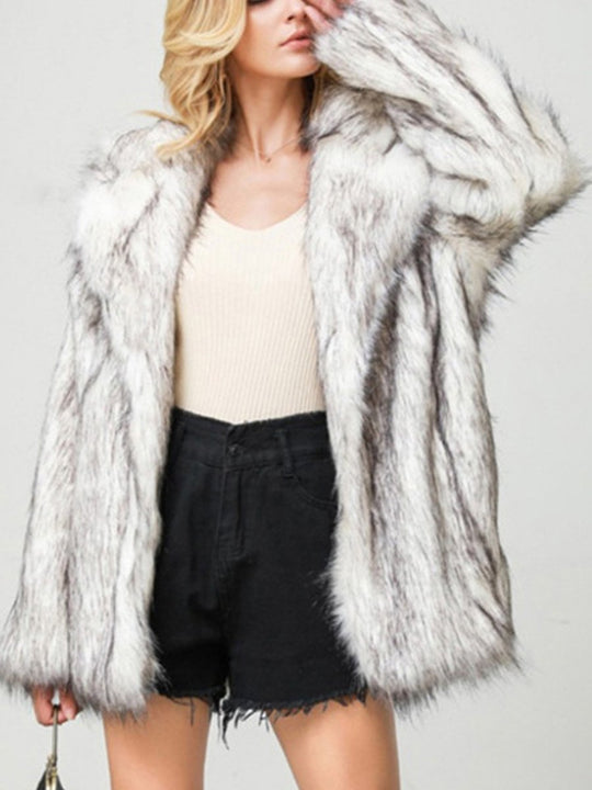 Faux Fox Fur Casual Warm Fur Jacket