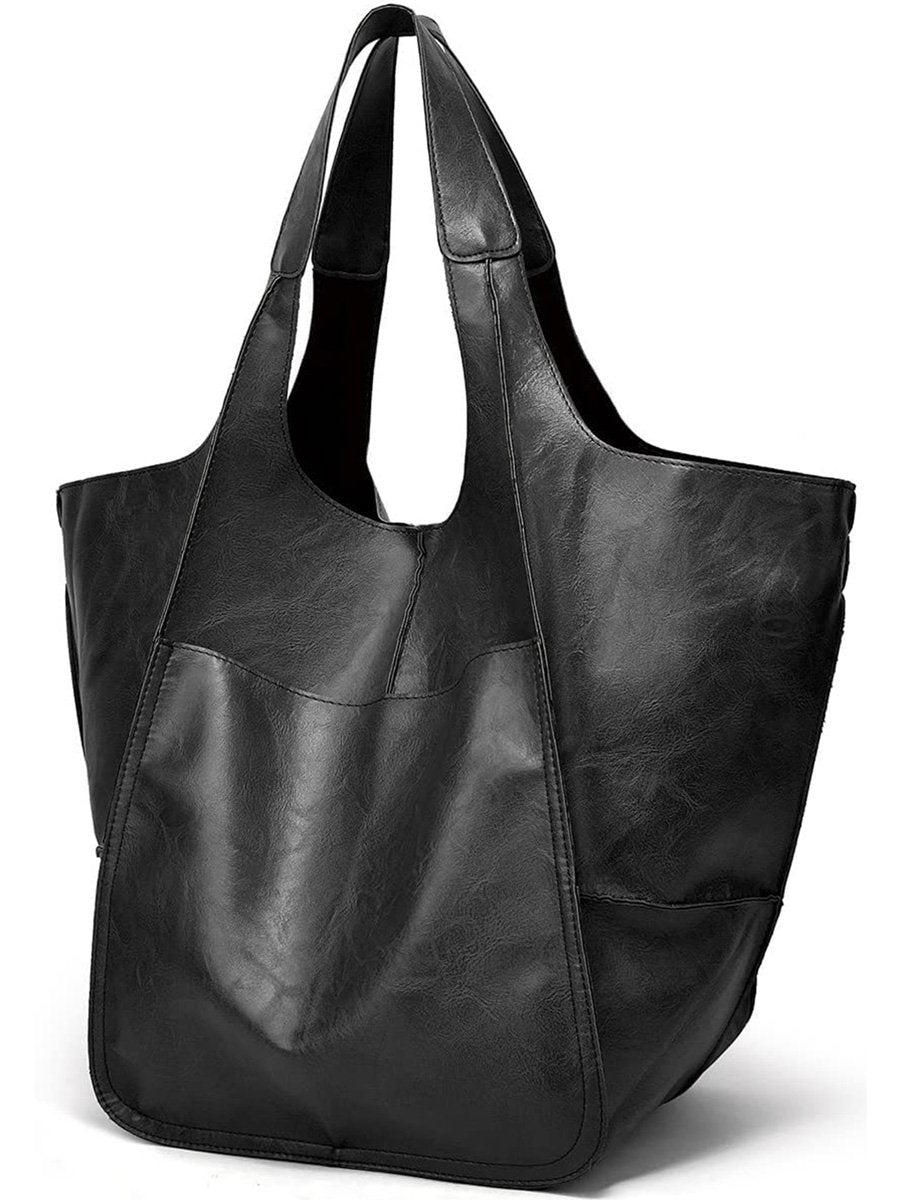 Retro Simple Soft Leather Large Capacity Handbag