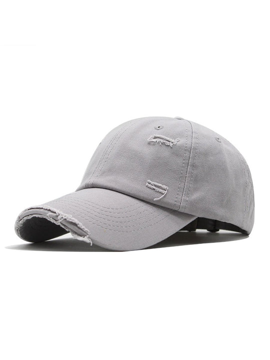 Retro All-match Distressed Hole Baseball Cap