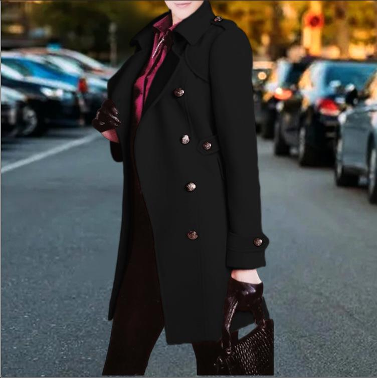 Fashionable and Versatile Thick Woolen Coat