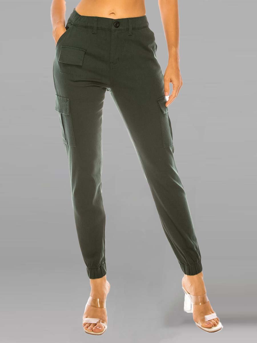 Women's Outdoor Multi-Pocket Elastic Casual Pants