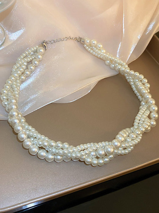 Multi-layered Baroque Pearl Vintage Necklace