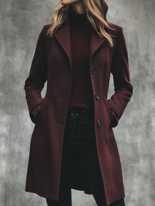 Casual Retro Loose Woolen Long Coat