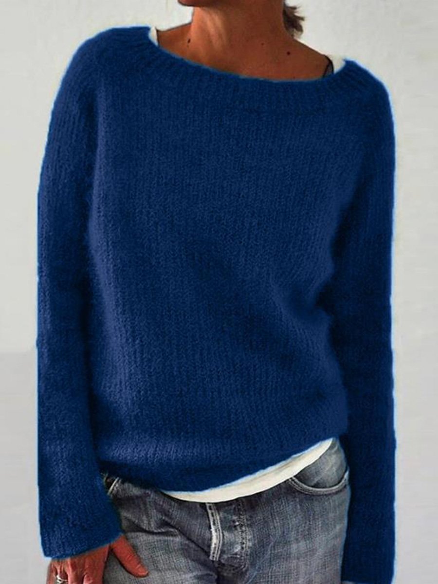 Solid Color Basic Sweater