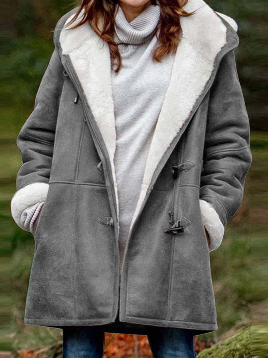 Women's Fleece Collar Pocket Coat