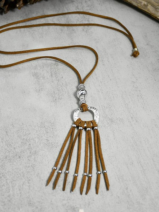 Vintage Tassel Versatile Suede Rope Necklace