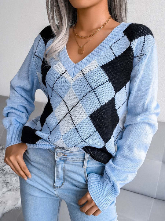 Classic Diamond Casual Sweater