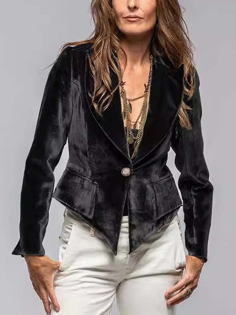 Women's Vintage Velvet Casual Blazer