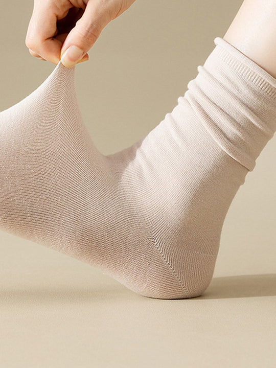 Autumn and Winter Long-staple Cotton Mid-tube Socks