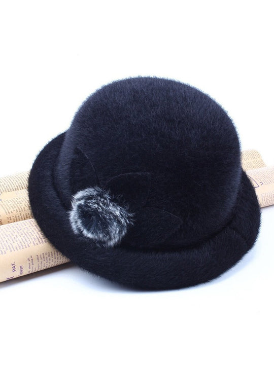 Mink Fur All-match Full-curl Warm Hat