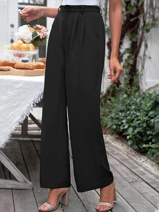 High Waist Casual Everyday Suit Pants