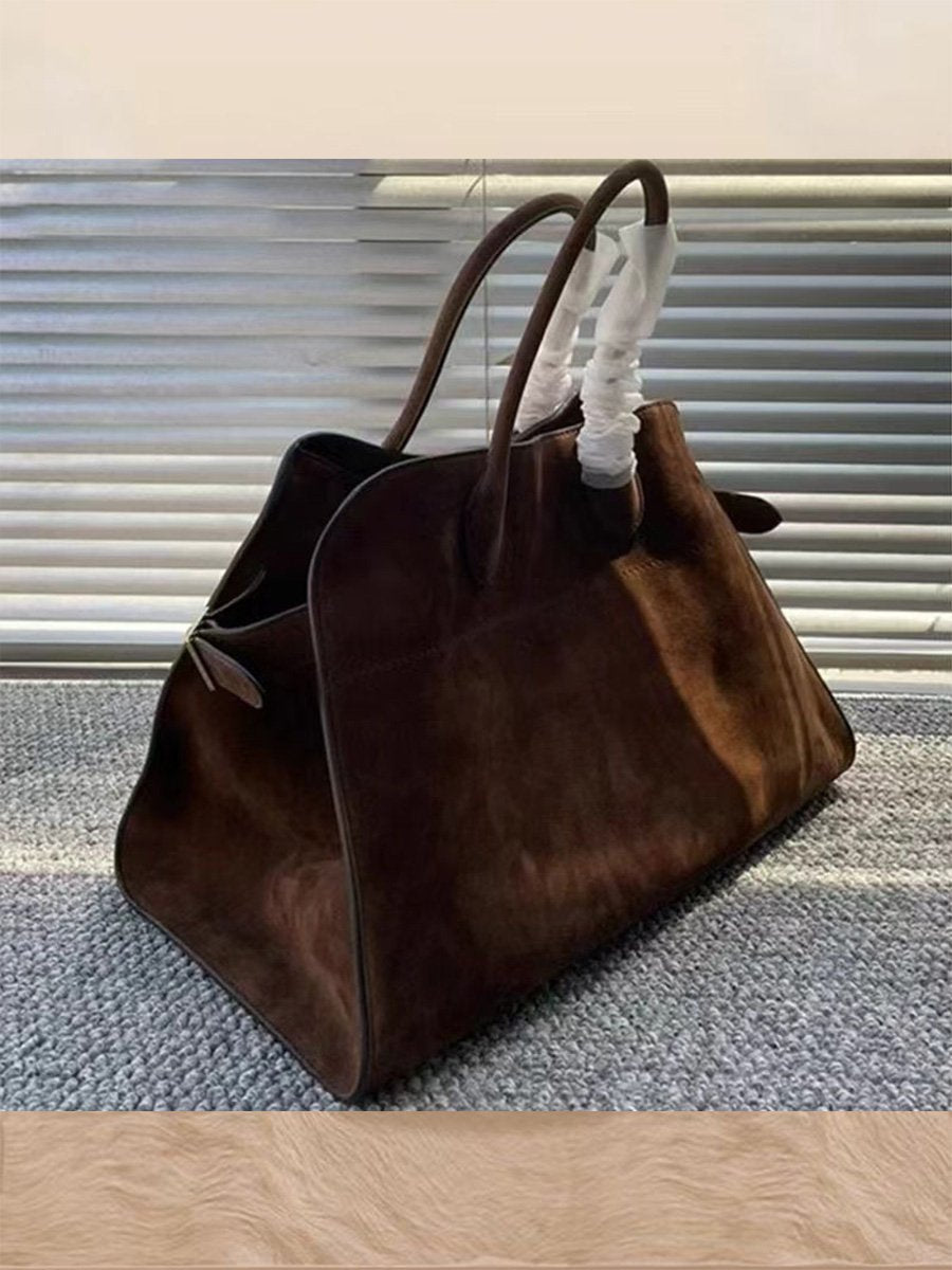 Vintage Suede Large Capacity Commuter Handbag