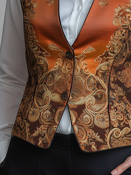 Baroque Satin  Waistcoat