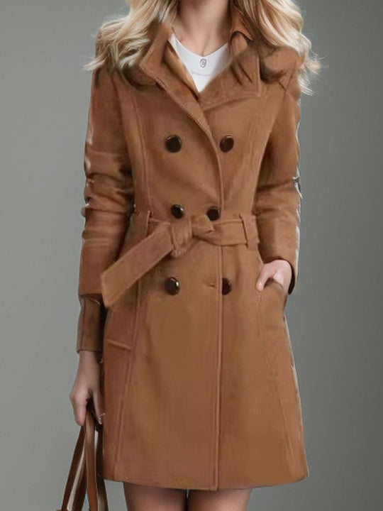 Fashion Slim Fit Wool Midi Coat