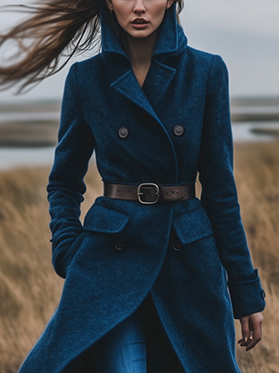 Chic Slim Fit New Mid-length Wool Coat