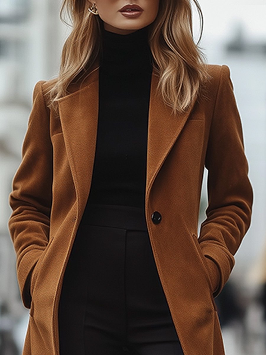 Casual Retro Loose Lapel Pocket Suede Coat