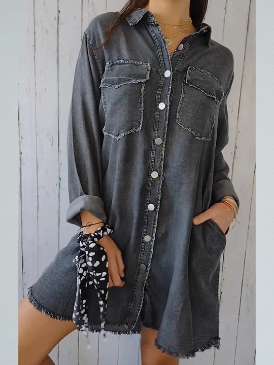 Fashion Loose Lapel Denim Jacket