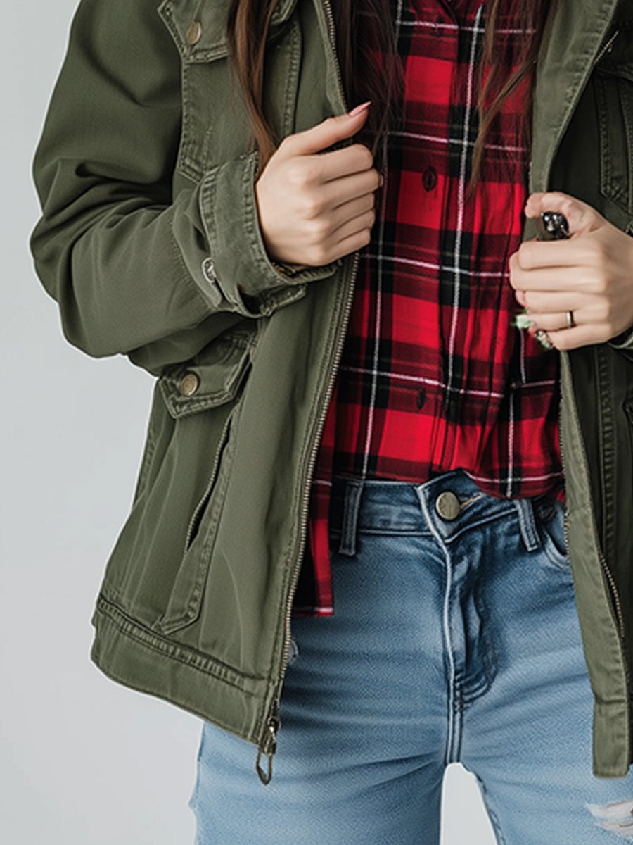 Casual Retro Versatile Multi-pocket Work Jacket