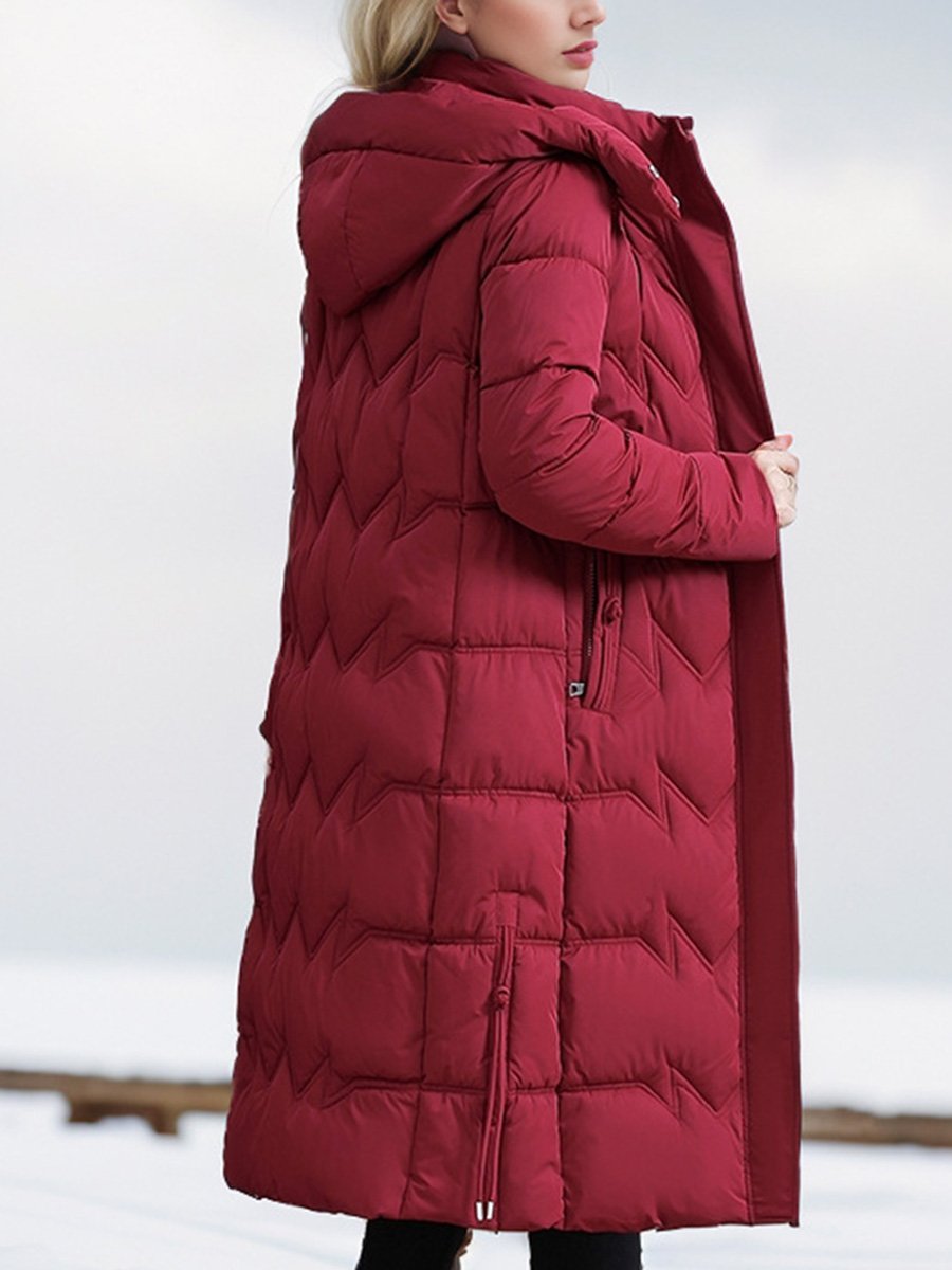 Women's Long Over-the-knee Thickened Cotton Coat