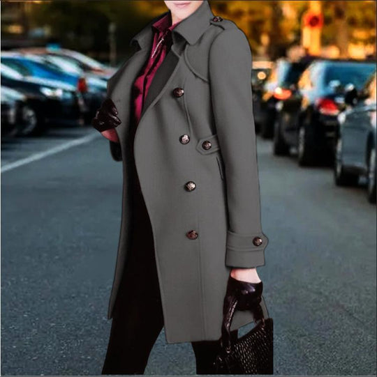 Fashionable and Versatile Thick Woolen Coat