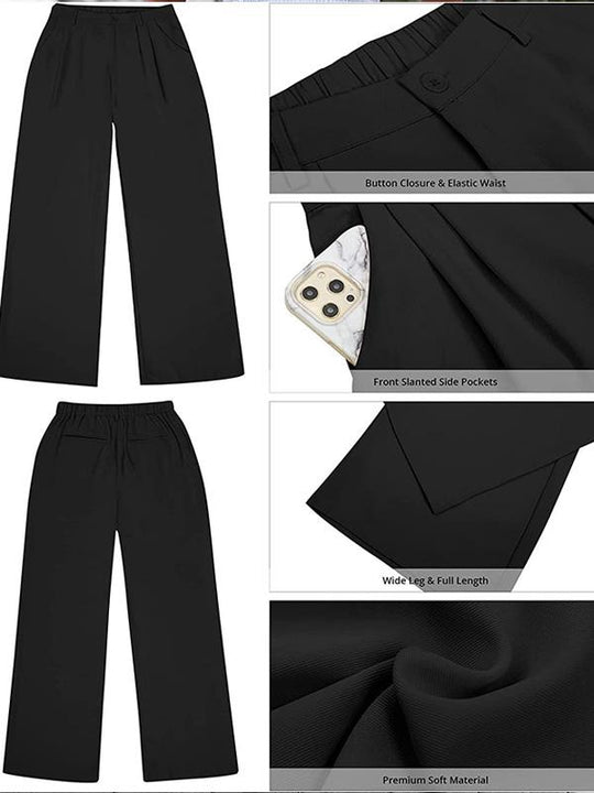 High Waist Casual Everyday Suit Pants